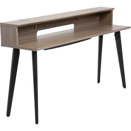Elite Furniture Series 88-Note Keyboard Table in Driftwood Grey Finish