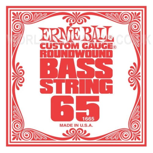Ernie Ball 1665 .065 Nickel Wound Electric Bass Guitar Single String