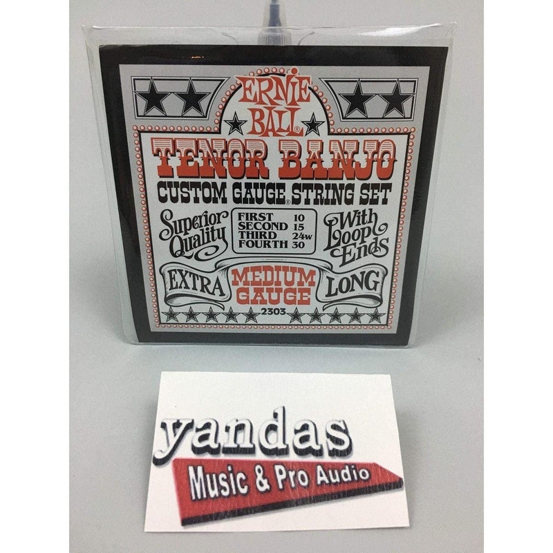 Ernie Ball Medium Tenor Banjo Strings | 10 - 30 Gauge | 2303