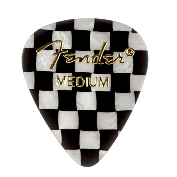 Fender 351 Shape, Checker, Medium Guitar Picks, 12 Pack | 1980351302