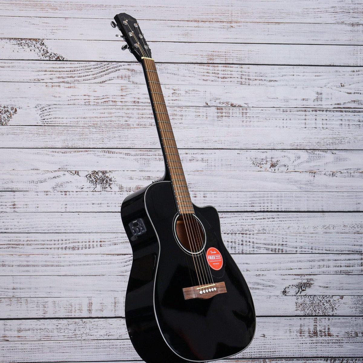 Fender CC-60SCE Concert Acoustic Guitar | Black/Walnut