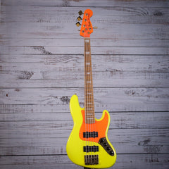 Fender MonoNeon Jazz Bass® V, Maple Fingerboard, Neon Yellow
