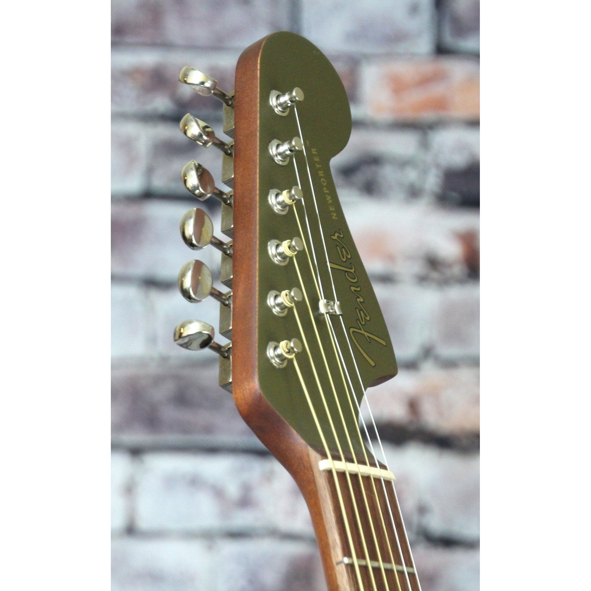 Fender Newporter Player Acoustic Electric Guitar Olive Satin