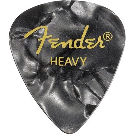 Fender Premium Celluloid 351 Shape Picks, Heavy, Black Moto, 12-Pack | 0980351943