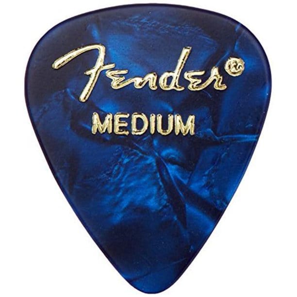 Fender Premium Celluloid 351 Shape Picks, Medium, Blue Moto, 12-Pack | 1980351802