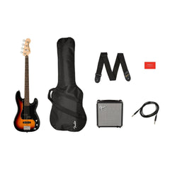 Fender Squier Affinity Series Precision Bass PJ Pack | 3-Color Sunburst with Laurel Fingerboard