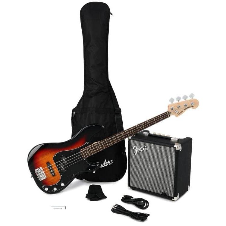 Fender Squier Affinity Series Precision Bass PJ Pack | 3-Color Sunburst with Laurel Fingerboard