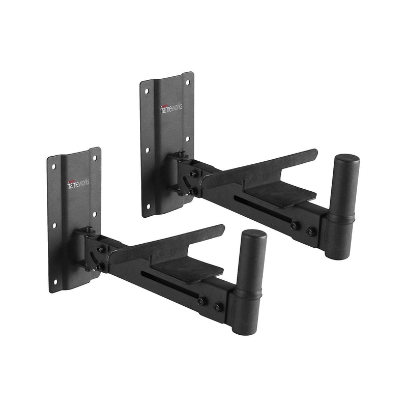 Frameworks Adjustable Wall Mountable Speaker Stands (pair); 100lbs. Weight Capacity
