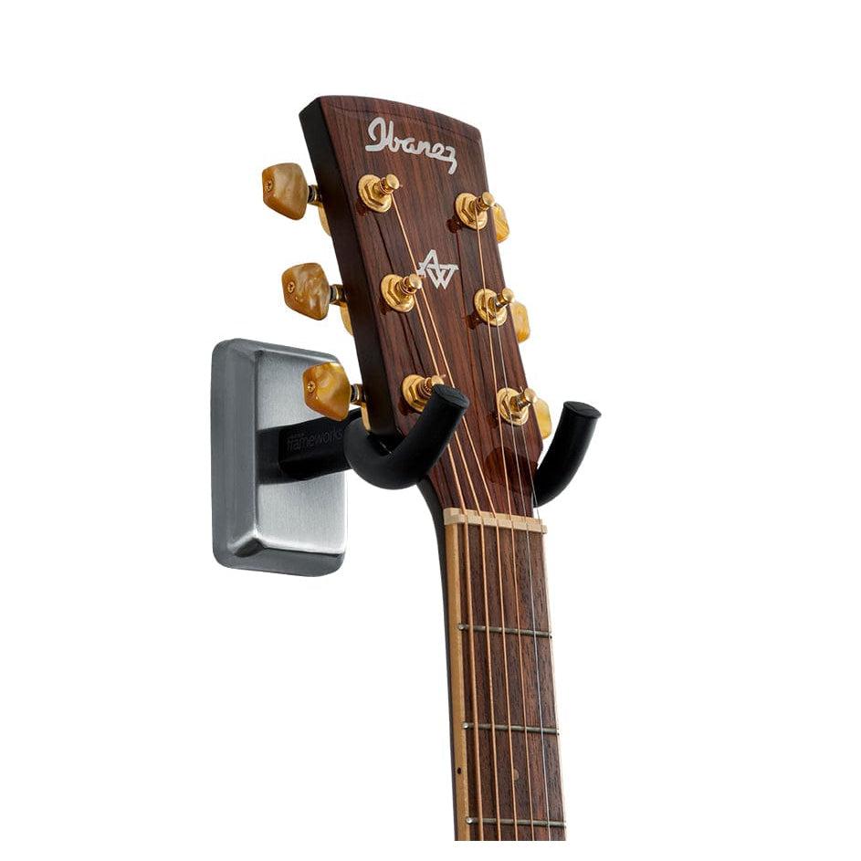 Gator Frameworks Chrome Wall Mount Guitar Hanger | GFW-GTR-HNGRSC