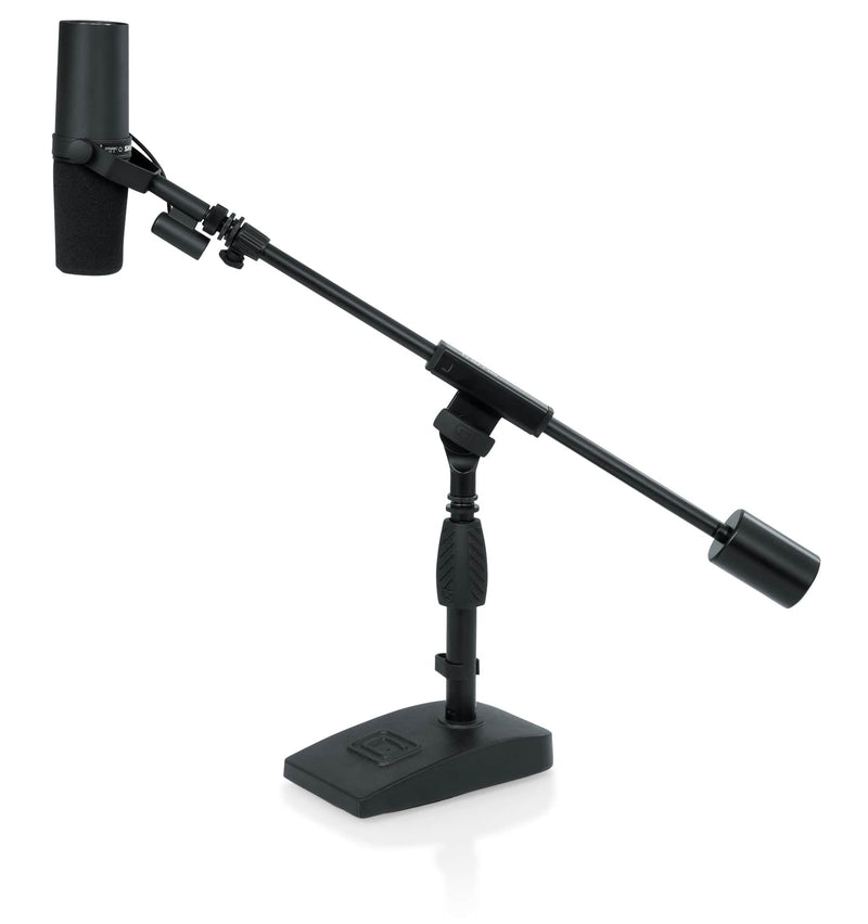 Gator Frameworks Telescoping Boom Mic Stand for Podcasting, Bass Drum, and Amps | GFW-MIC-0822