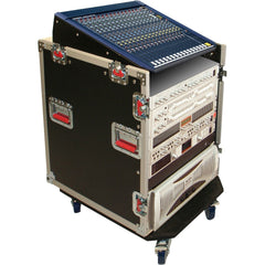 Gator G-TOUR-GRC12X12 12U Top 12U Side Audio Road Console Rack