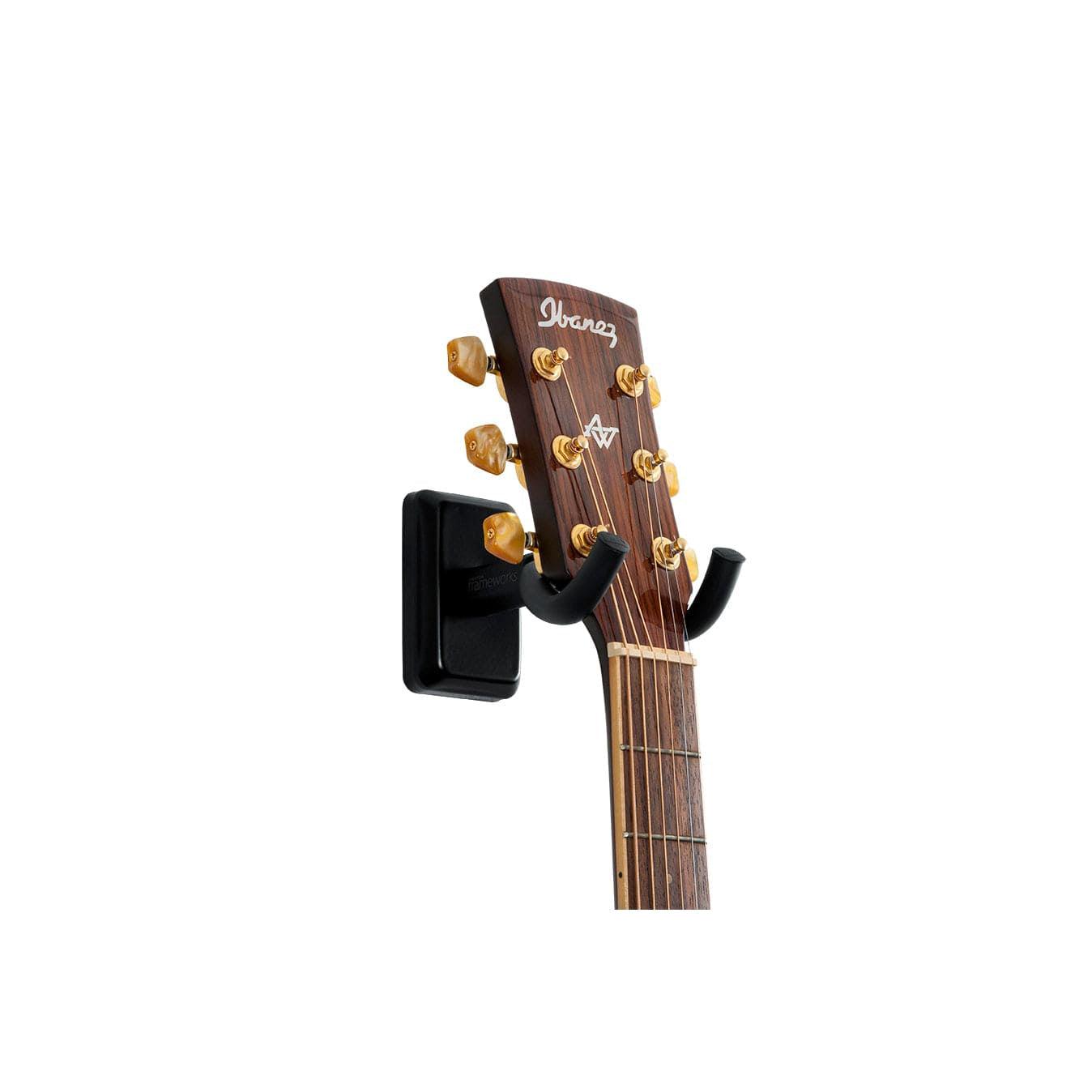Gator GFW-GTR-HNGRBL Frameworks Wall Mounted Guitar Hanger with Black Mounting Plate
