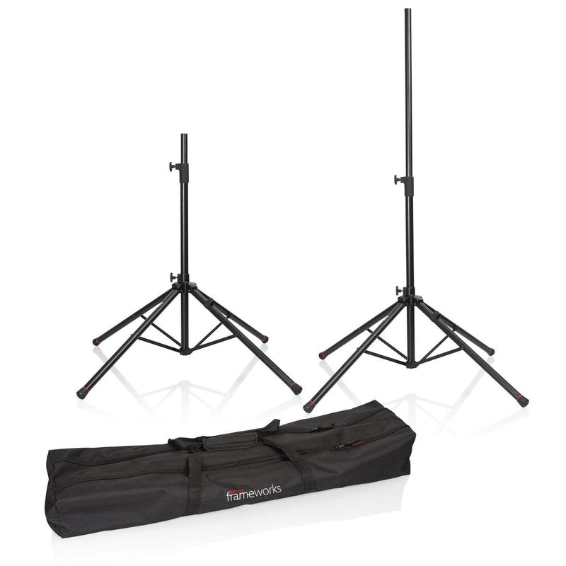 Gator Twin Quad Base Speaker Stands with Carrying Bag