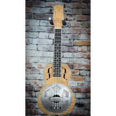 Gold Tone Curly Maple Resonator Concert-Scale Ukulele