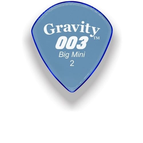 Gravity Picks 003 J3 Big Mini 2.0 mm Polished Blue Acrylic Guitar Pick