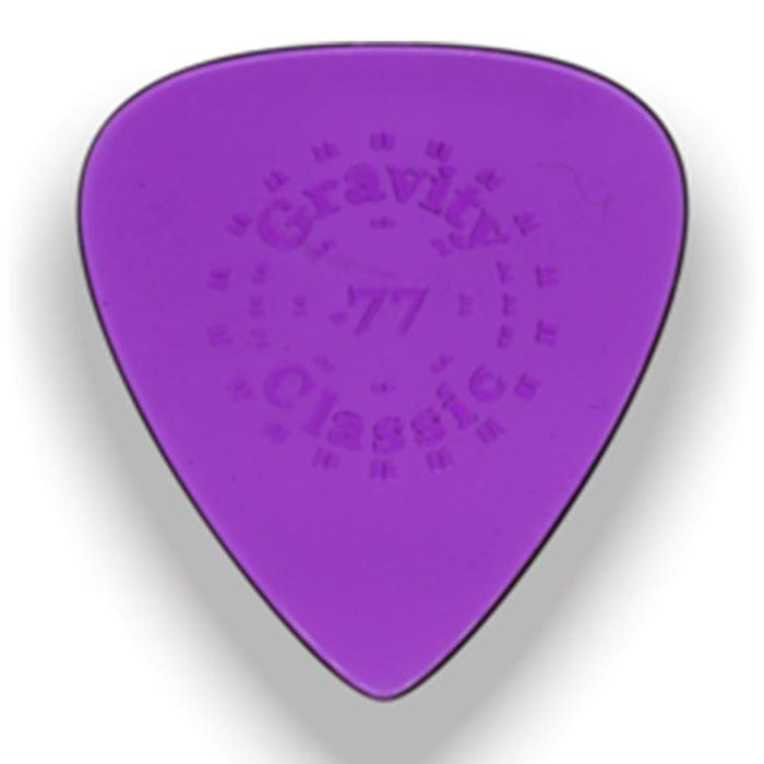 Gravity Picks Classic Standard | 3-Pack Guitar Picks | 0.77mm | Polished Purple