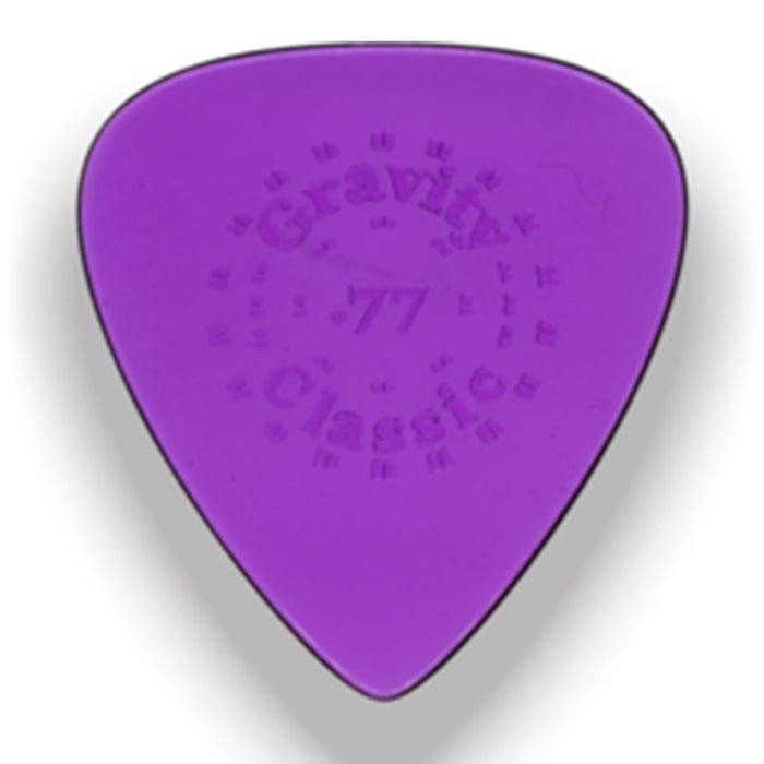 Gravity Picks Classic Standard | 3-Pack Guitar Picks | 0.77mm | Polished Purple