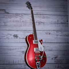 Gretsch G6129T Players Edition Jet FT with Bigsby Electric Guitar, Rosewood Fingerboard, Red Sparkle