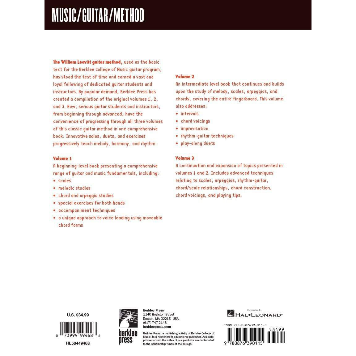 Hal Leonard Modern Guitar Method: Volumes 1,2,3