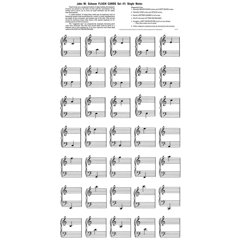 Hal Leonard Music Note Flash Cards