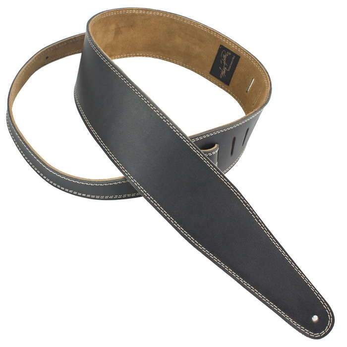 Henry Heller 2.5' Garment Leather Guitar Strap | Black & Cream