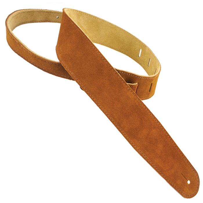 Henry Heller HBS25-BRN Suede Leather Brown Guitar Strap