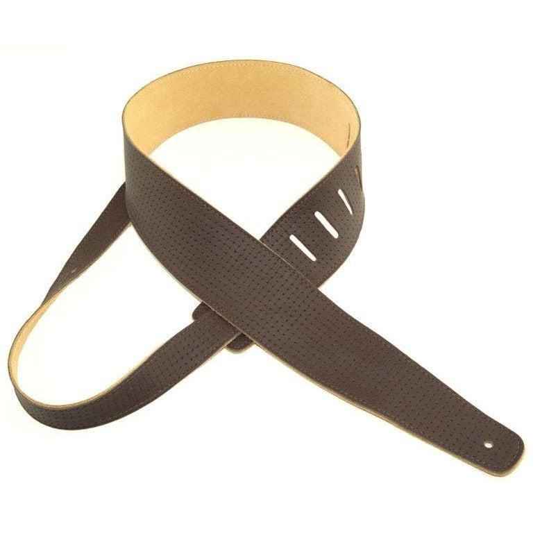 Henry Heller HBW25-BRN Leather Basket Guitar Strap | Brown