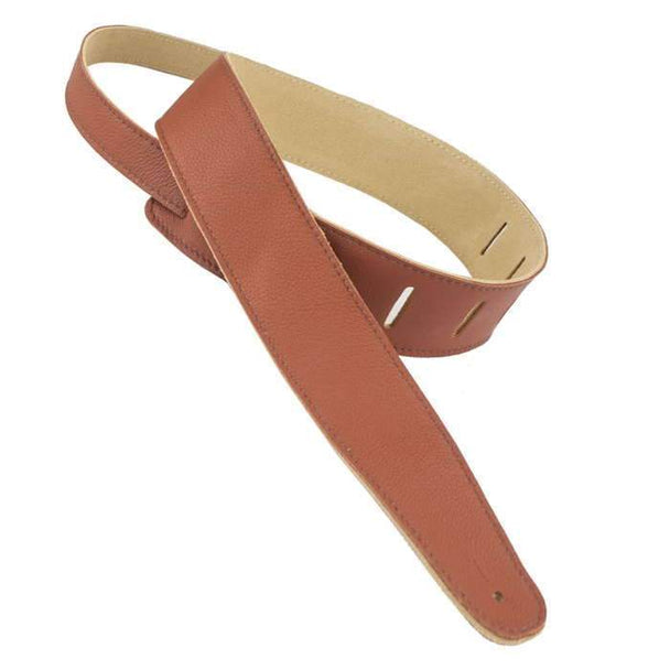 Henry Heller HCAP25-BRN Brown Capri Leather Guitar Strap