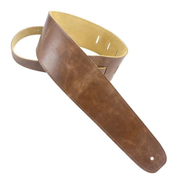 Henry Heller HCAP35-VBN Capri Leather Guitar Strap | Brown