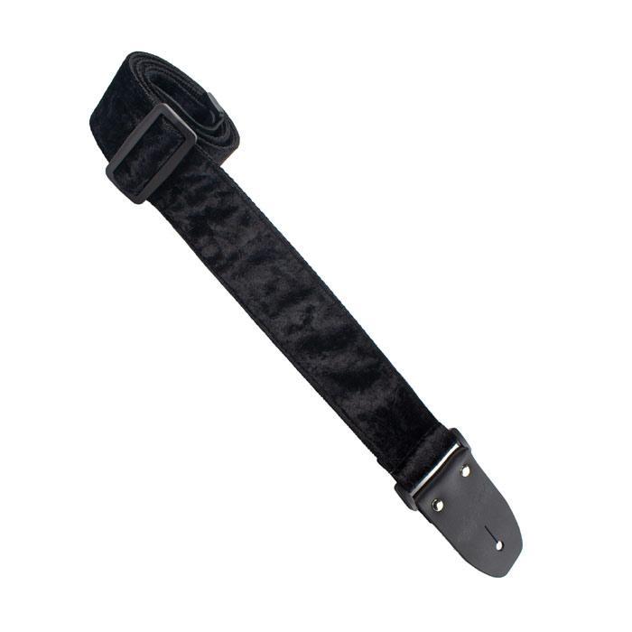 Henry Heller HCV-BLK Crushed Velvet Black Guitar Strap