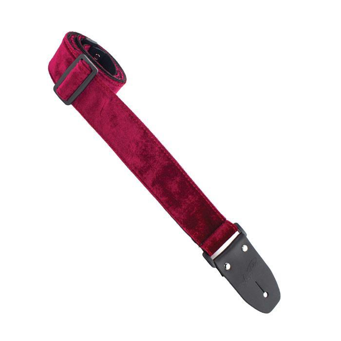 Henry Heller HCV-RED Crushed Velvet Guitar Strap