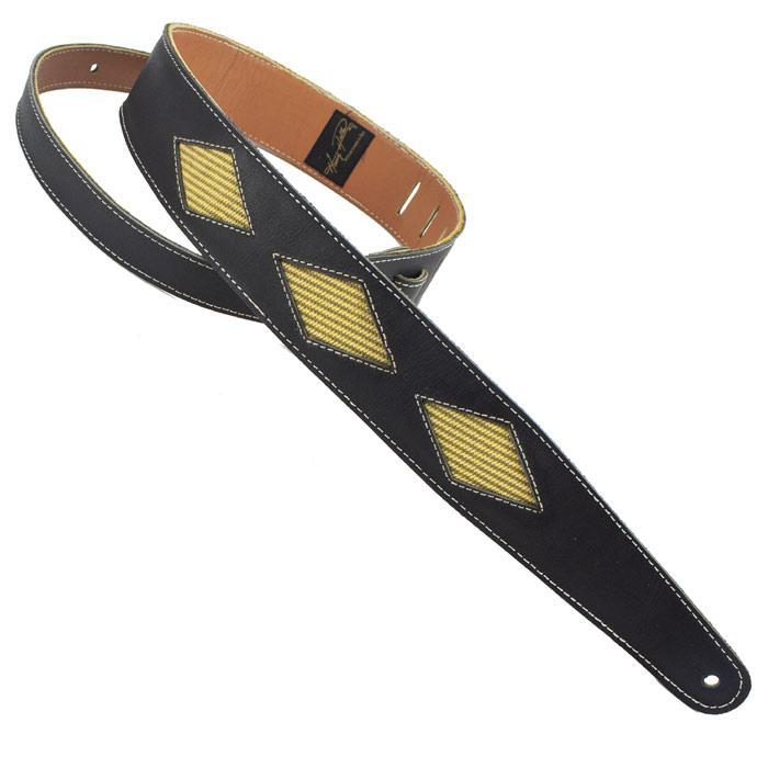 Henry Heller HP23DTW Leather Guitar Strap | Diamond Cut Out