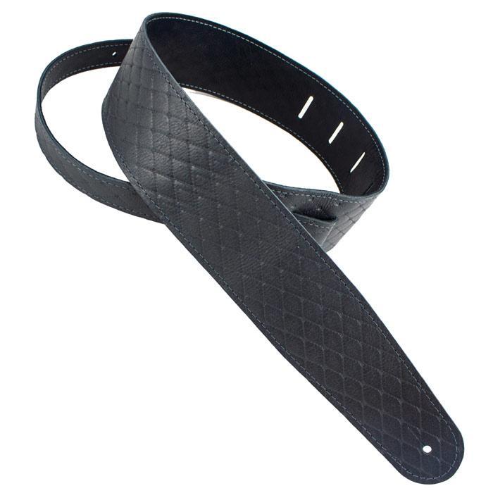 Henry Heller HQL-GRY Quilted Garment Leather Guitar Strap | Gray
