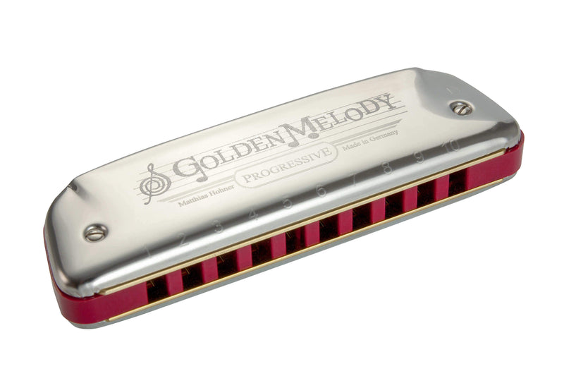 Hohner 542PBX-D Progressive Golden Melody Harmonica in KEY OF D