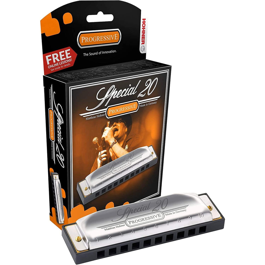 Hohner 560PBX-D Progressive Special 20 Harmonica - D