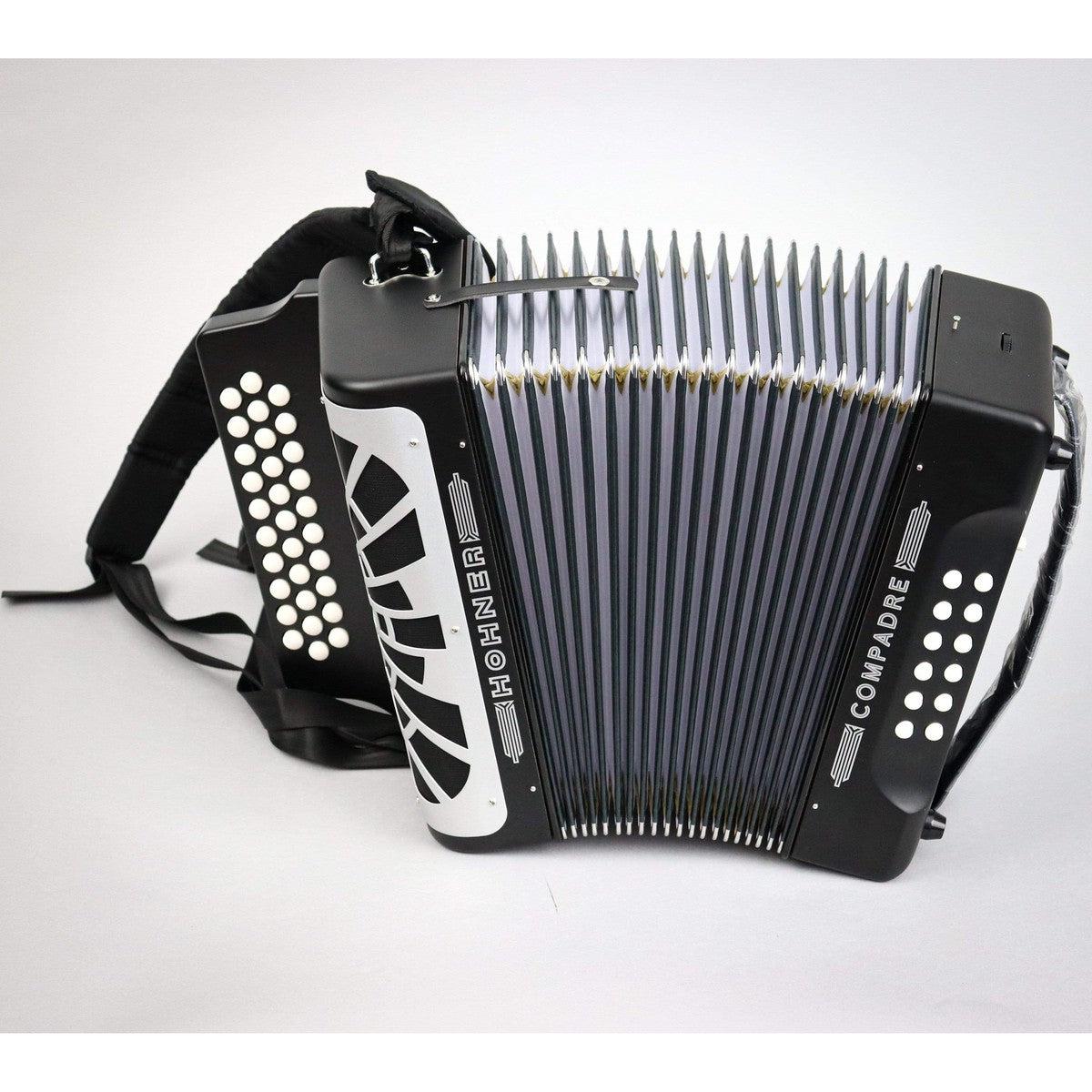 Hohner Compadre Diatonic Black Accordion | GCF