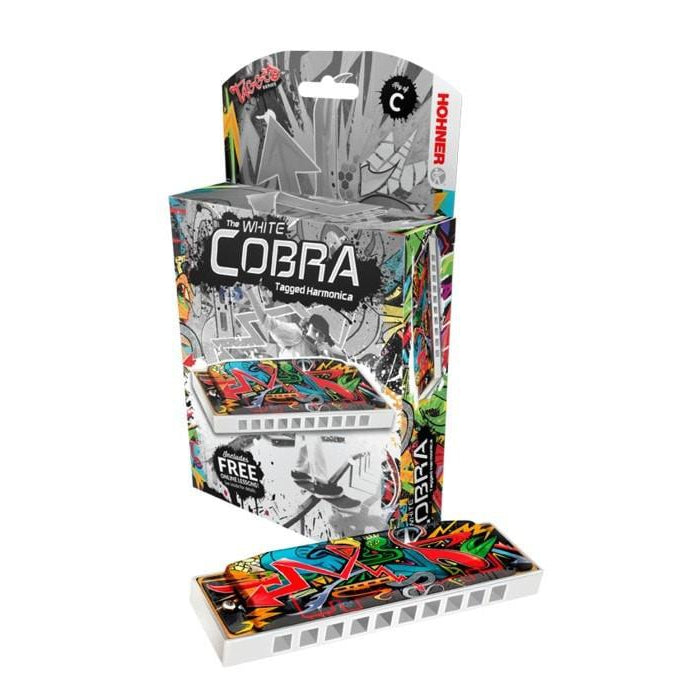 Hohner White Cobra Harmonica | Key Of C
