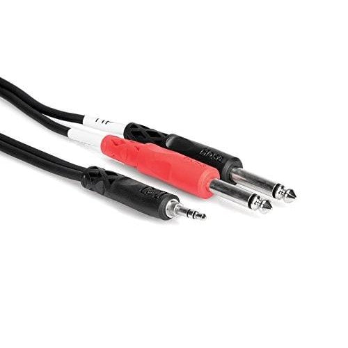 Hosa 3.5 mm TRS to Dual 1/4 inch TS Stereo Breakout Cable