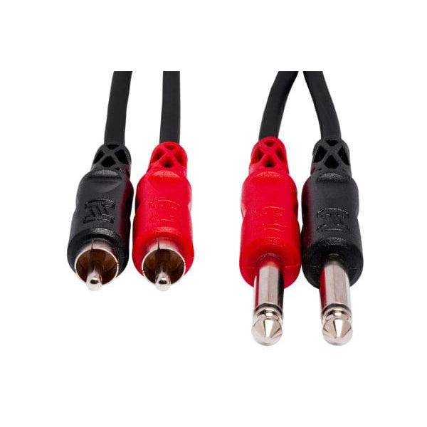 Hosa CPR-203 | Stereo Interconnect Dual 1/4 in TS to Dual RCA | 3m