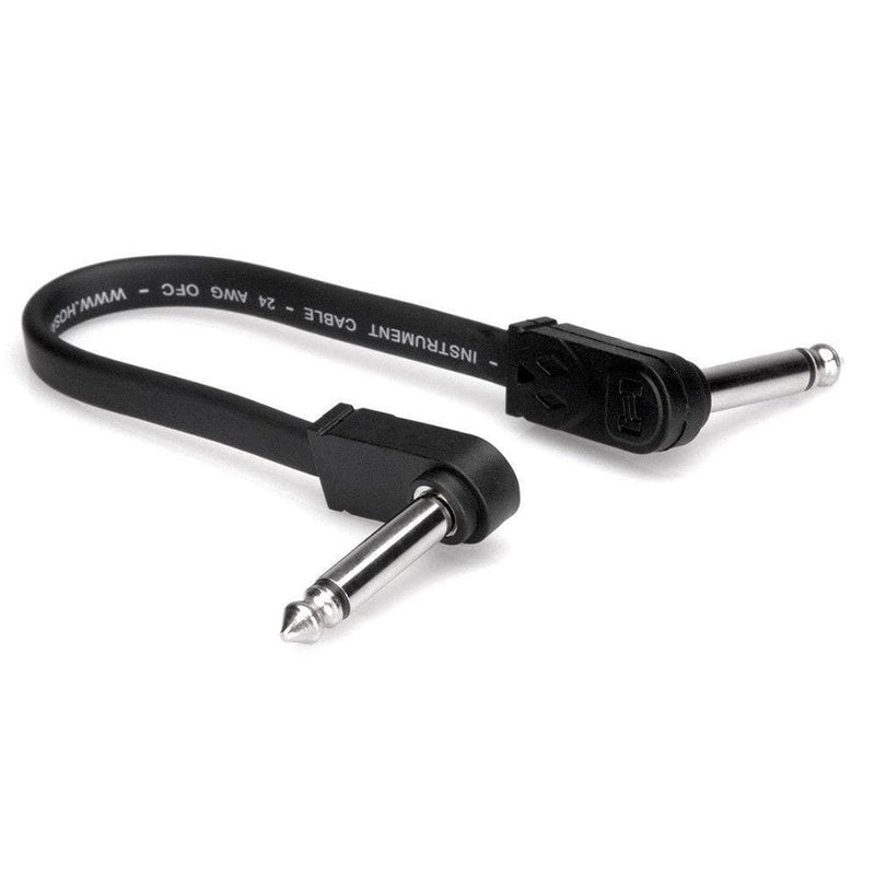 Hosa Guitar Patch Cable | Molded Low-profile Right-angle to Same, 12 in