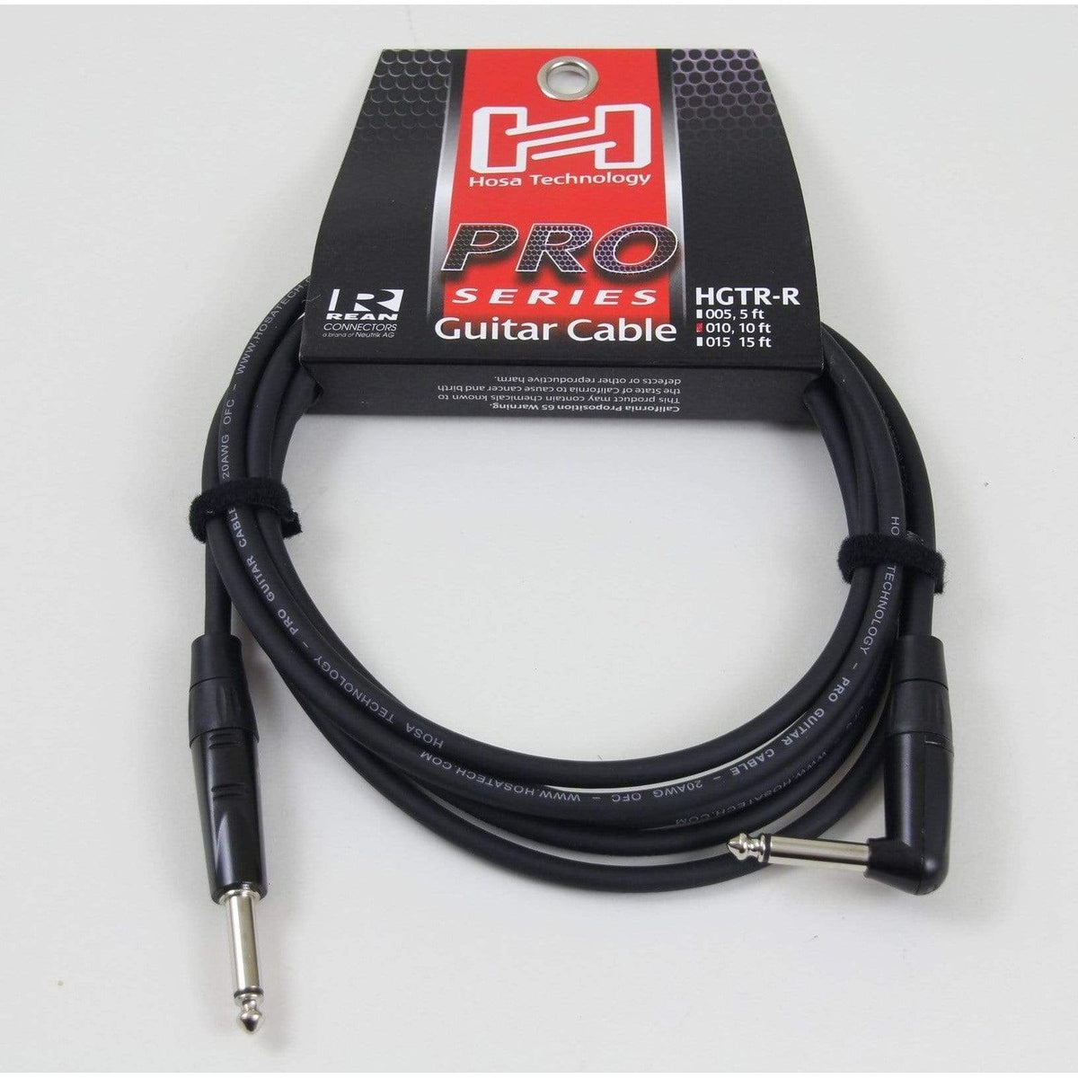 Hosa Pro Guitar Cable | Straight to Right Angle Ends