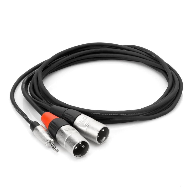 Hosa Pro Stereo Breakout | REAN 3.5 mm TRS to Dual XLR3M