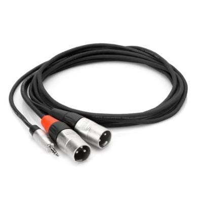 Hosa Pro Stereo Brekout Cable | REAN 3.5mm TRS to Dual XLR3M