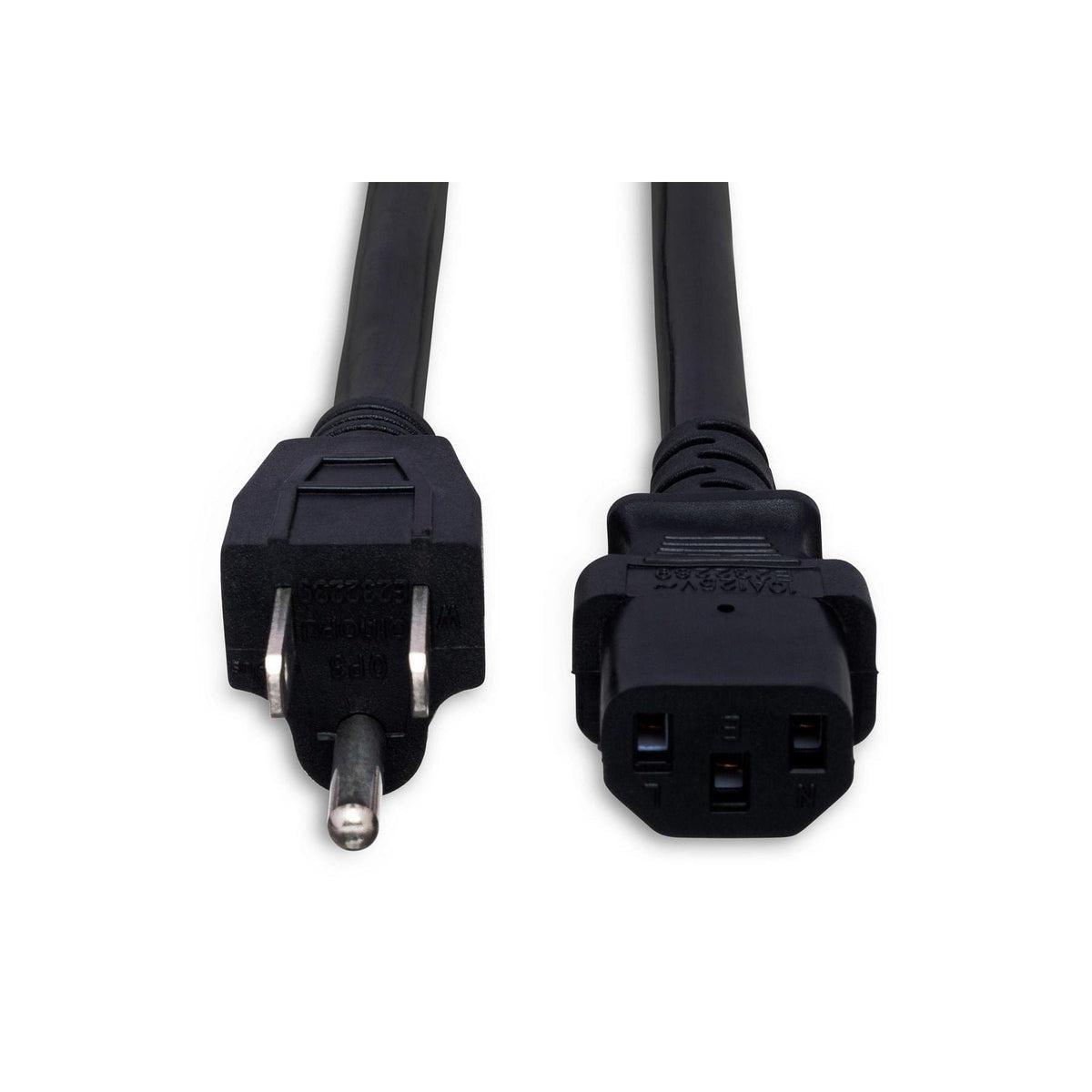 Hosa PWC408 | Power Cord IEC C13 to NEMA 5-15P | 8ft