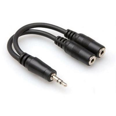 Hosa YMM 232 Audio Adapter Y Cable | 3.5 mm TRS to Dual 3.5 mm TRSF Female