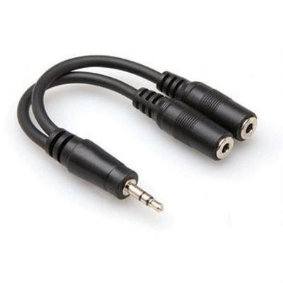 Hosa YMM 232 Audio Adapter Y Cable | 3.5 mm TRS to Dual 3.5 mm TRSF Female