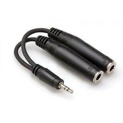 Hosa YMP 233 Audio Adapter Y Cable | 3.5 mm TRS to Dual 1/4" Inch TRSF