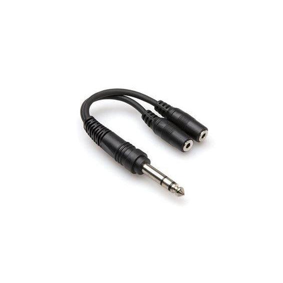 Hosa YMP 234 Audio Adapter Y Cable | 1/4" Inch TRS to Dual 3.5 mm TRSF