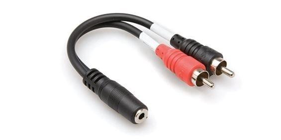 Hosa YMR 197 Audio Adapter Stereo Breakout Cable | 3.5mm TRSF to Dual RCA