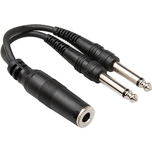 Hosa YPP 106 Audio Adapter Y Cable | 1/4" Inch TSF to Dual 1/4" Inch TS
